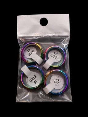 Rainbow Metallic Party Curtain Rings - Multi-Color Pack